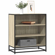 Dressoir 68x35x76 cm bewerkt hout metaal sonoma eiken