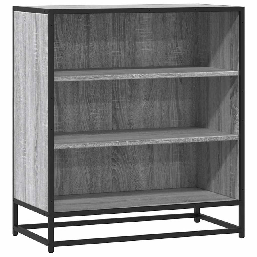Dressoir 68x35x76 cm bewerkt hout en metaal grijs sonoma