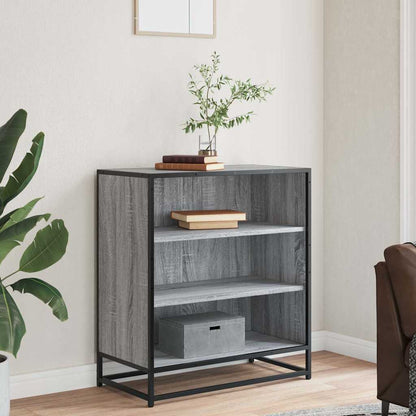 Dressoir 68x35x76 cm bewerkt hout en metaal grijs sonoma