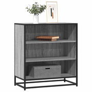 Dressoir 68x35x76 cm bewerkt hout metaal grijs sonoma
