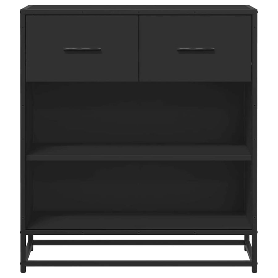 Dressoir 68x35x76 cm bewerkt hout zwart