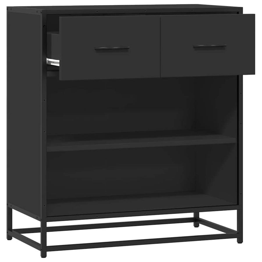 Dressoir 68x35x76 cm bewerkt hout zwart