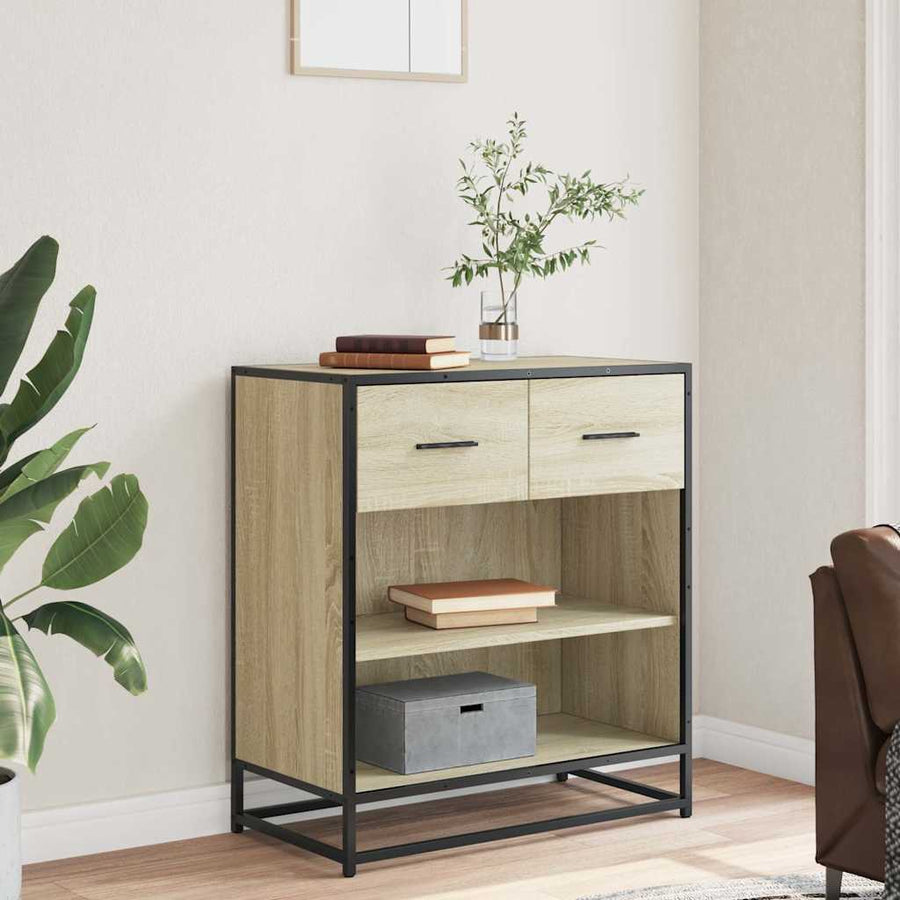 Dressoir 68x35x76 cm bewerkt hout sonoma eikenkleurig