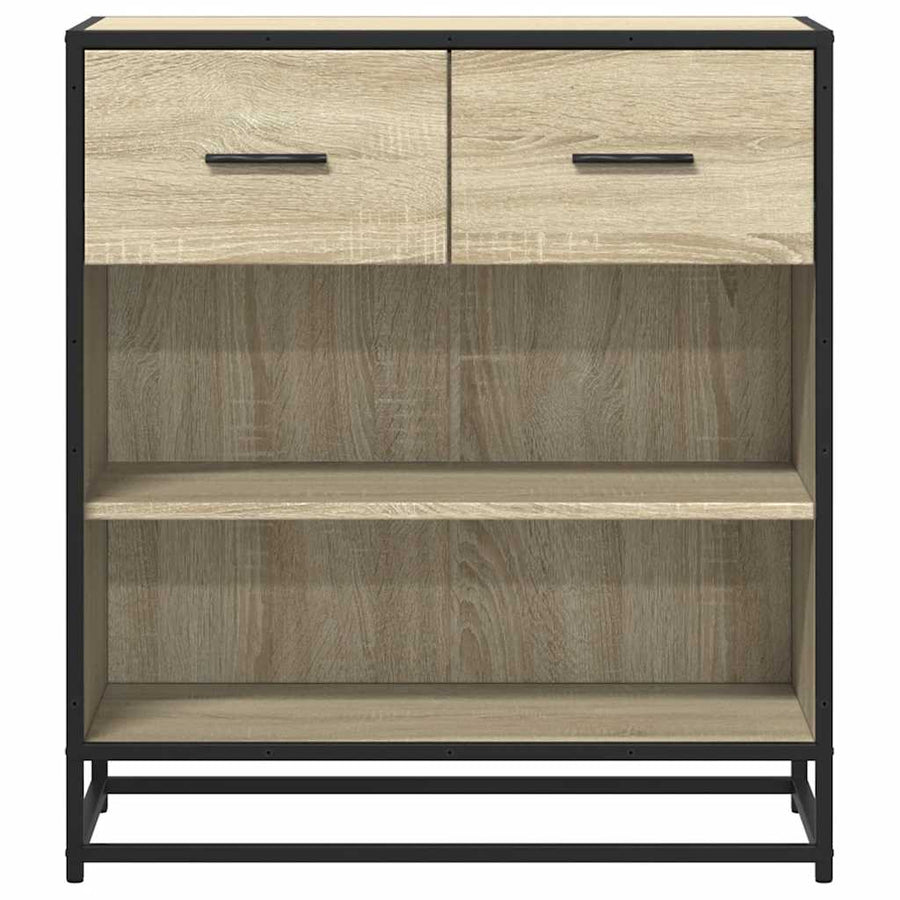 Dressoir 68x35x76 cm bewerkt hout sonoma eikenkleurig