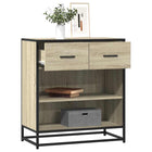 Dressoir 68x35x76 cm bewerkt hout sonoma eiken