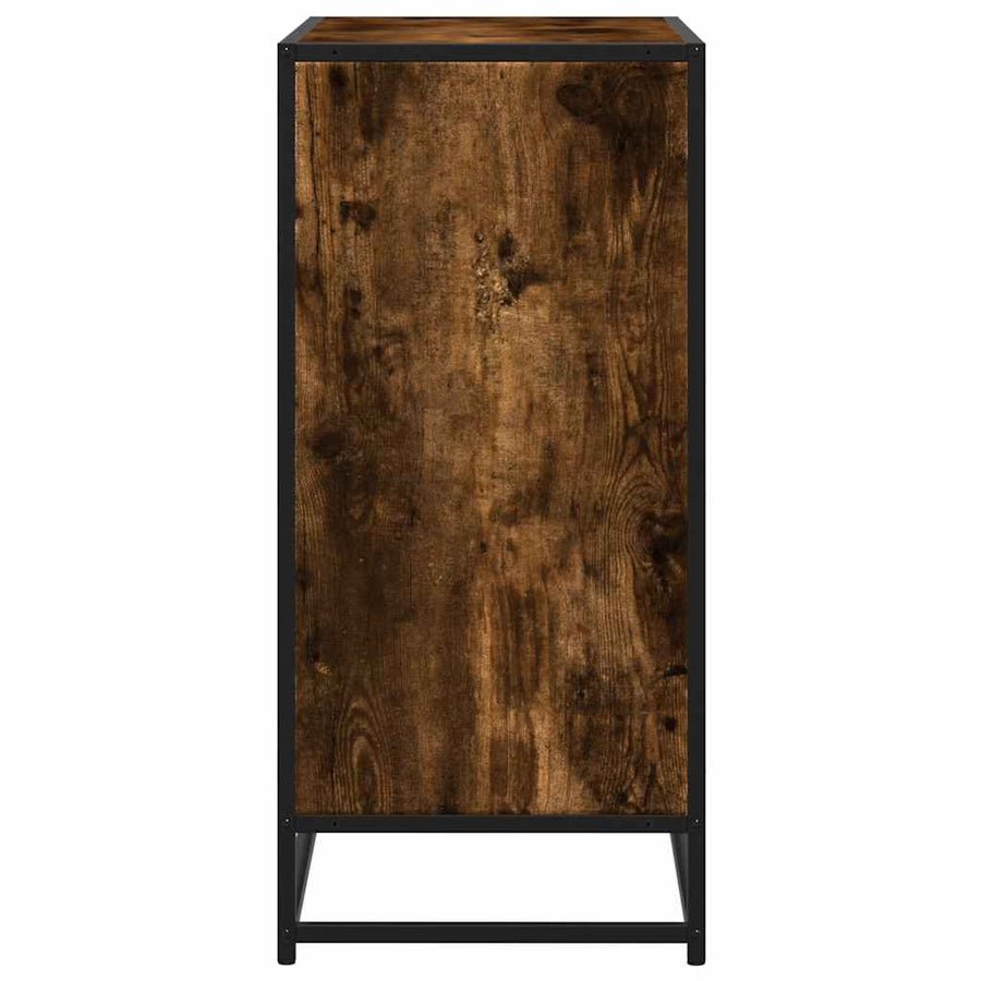 Dressoir 68x35x76 cm bewerkt hout gerookt eikenkleurig