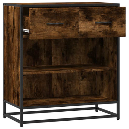Dressoir 68x35x76 cm bewerkt hout gerookt eikenkleurig