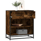 Dressoir 68x35x76 cm bewerkt hout gerookt eiken