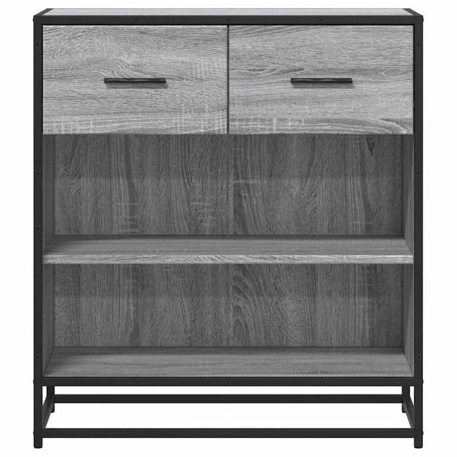 Dressoir 68x35x76 cm bewerkt hout grijs sonoma eikenkleurig