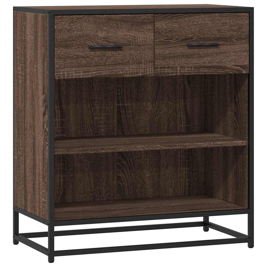 Dressoir 68x35x76 cm bewerkt hout bruin eikenkleur