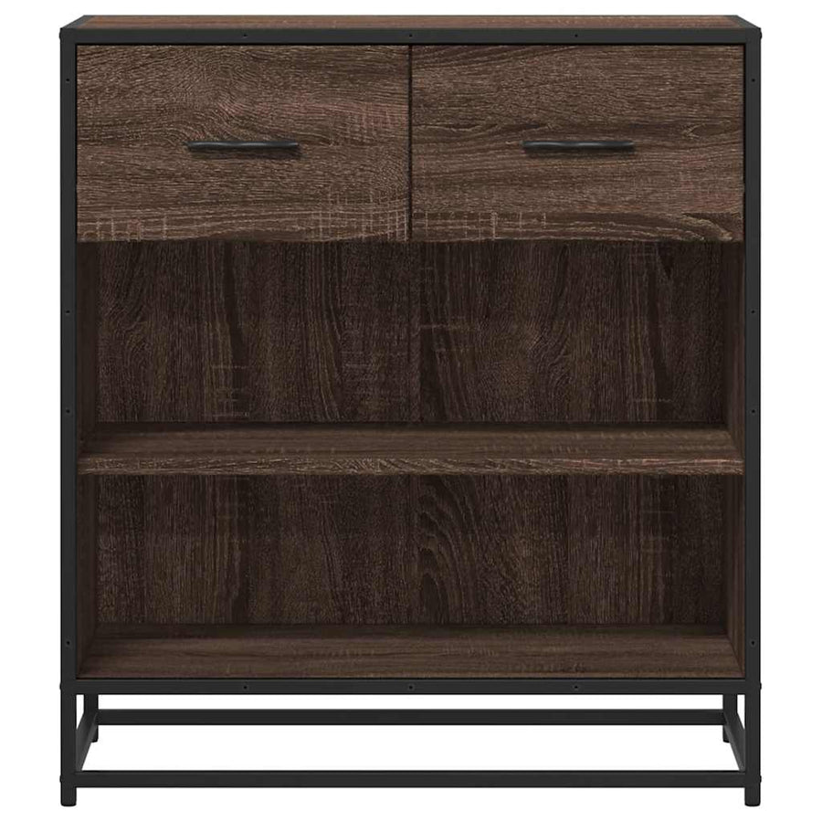 Dressoir 68x35x76 cm bewerkt hout bruin eikenkleur
