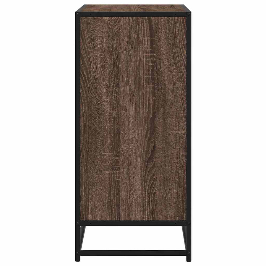 Dressoir 68x35x76 cm bewerkt hout bruin eikenkleur