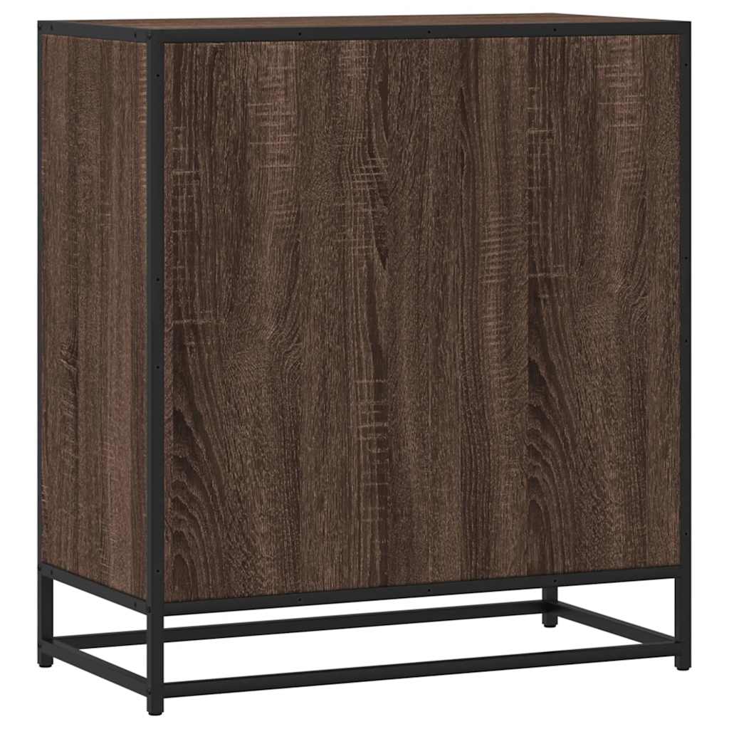 Dressoir 68x35x76 cm bewerkt hout bruin eikenkleur