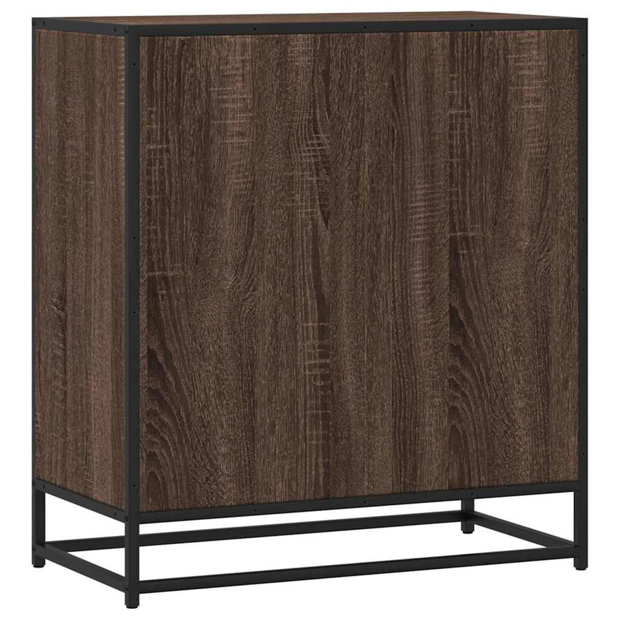 Dressoir 68x35x76 cm bewerkt hout bruin eikenkleur