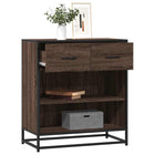 Dressoir 68x35x76 cm bewerkt hout bruin