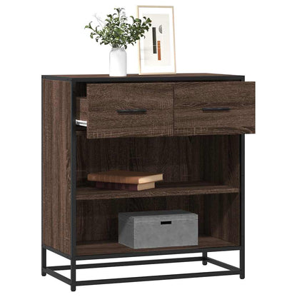 Dressoir 68x35x76 cm bewerkt hout bruin eikenkleur