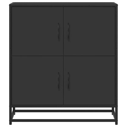 Dressoir 68x35x76 cm bewerkt hout zwart