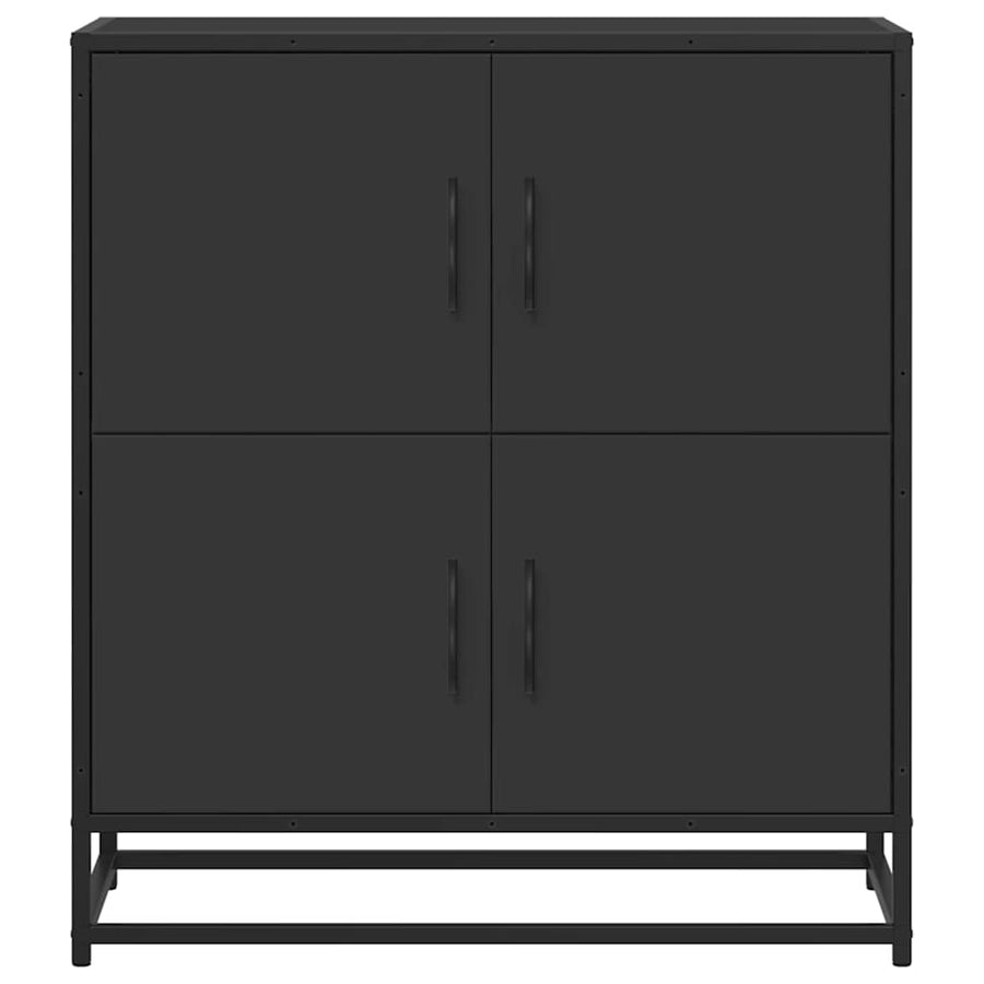 Dressoir 68x35x76 cm bewerkt hout zwart