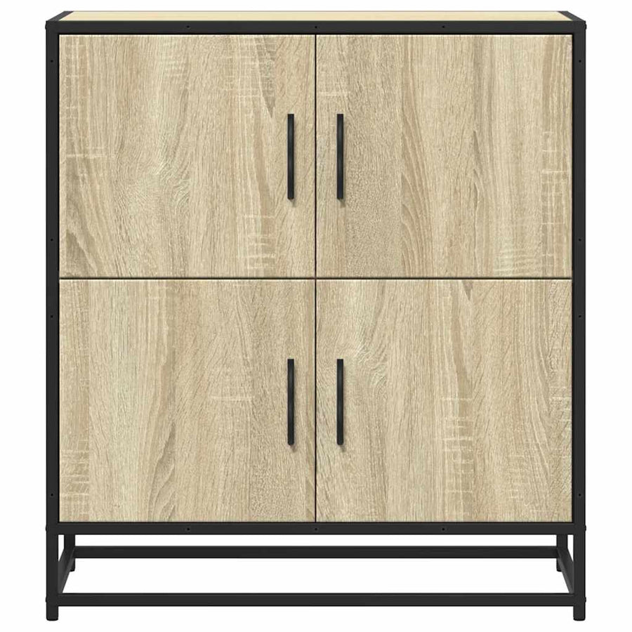 Dressoir 68x35x76 cm bewerkt hout sonoma eikenkleurig