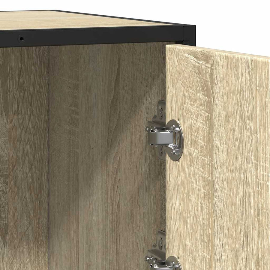 Dressoir 68x35x76 cm bewerkt hout sonoma eikenkleurig