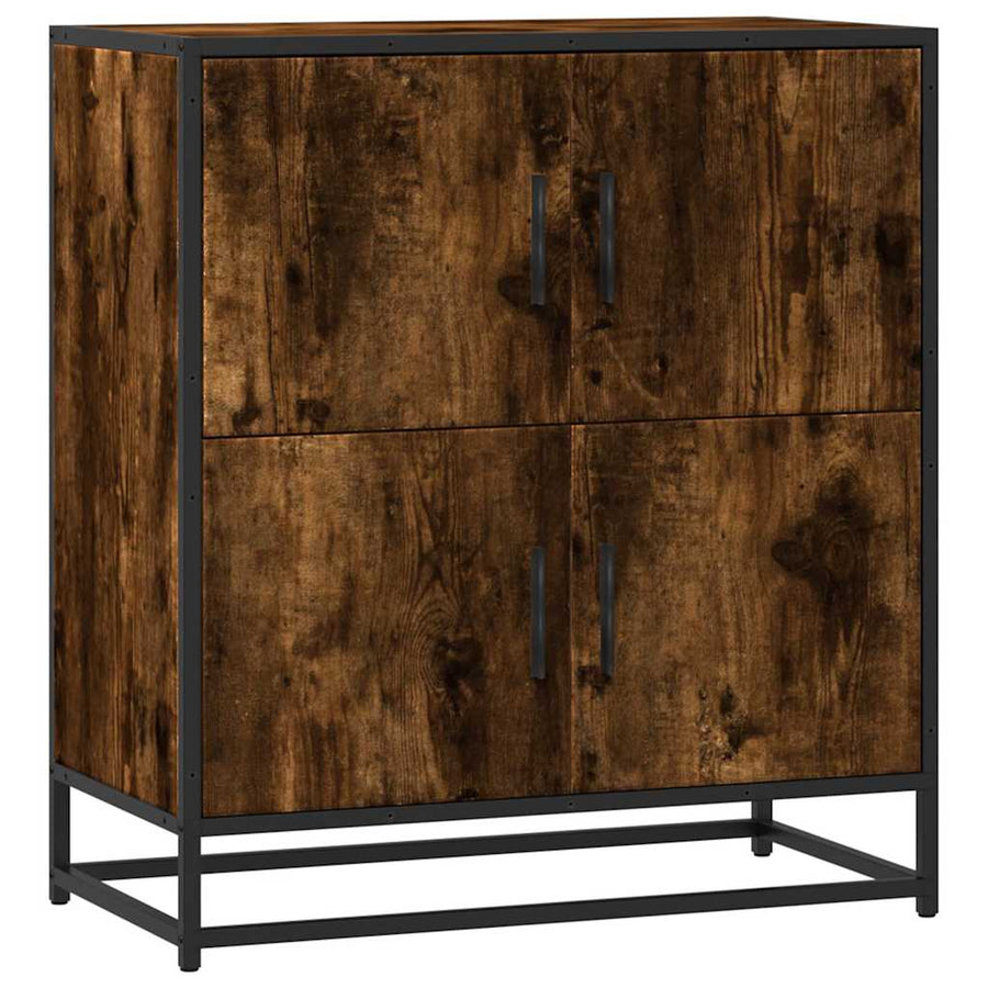 Dressoir 68x35x76 cm bewerkt hout gerookt eikenkleurig