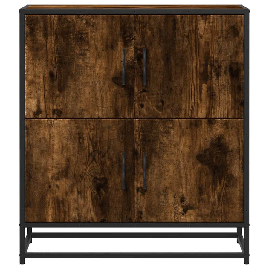 Dressoir 68x35x76 cm bewerkt hout gerookt eikenkleurig