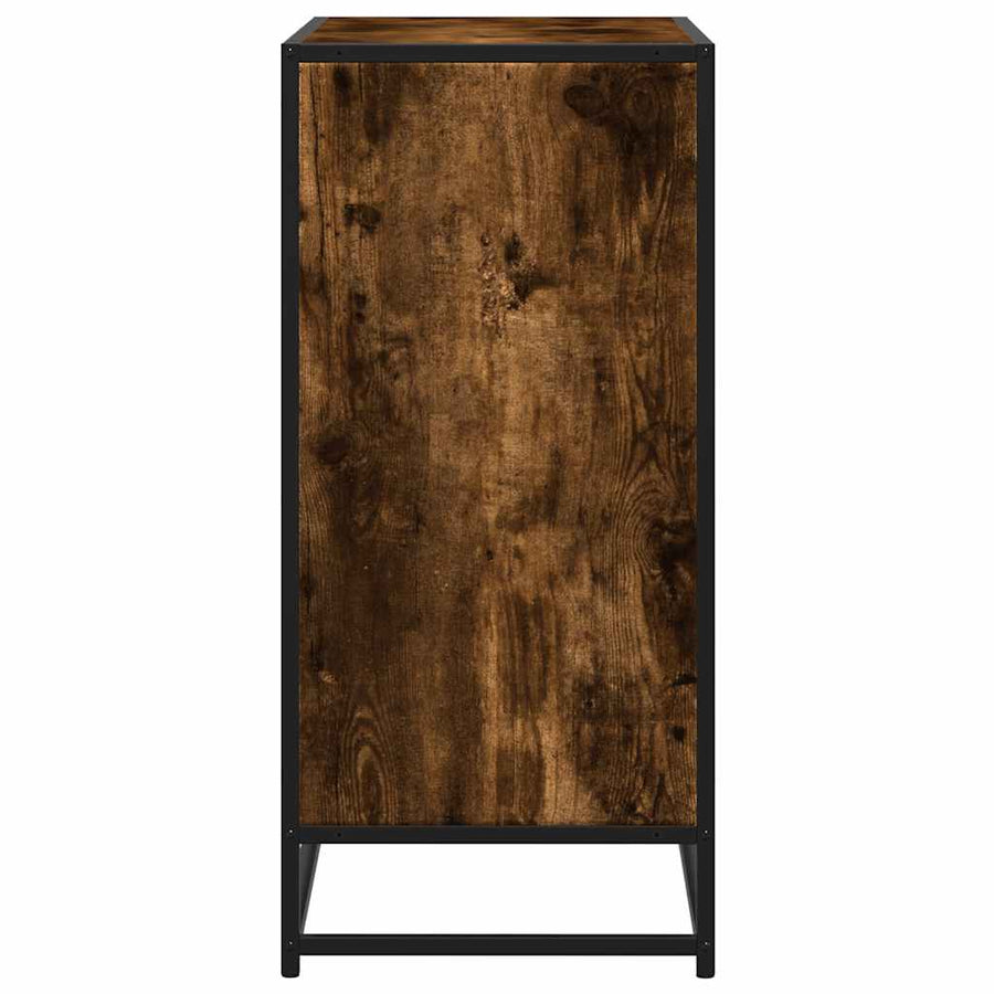 Dressoir 68x35x76 cm bewerkt hout gerookt eikenkleurig
