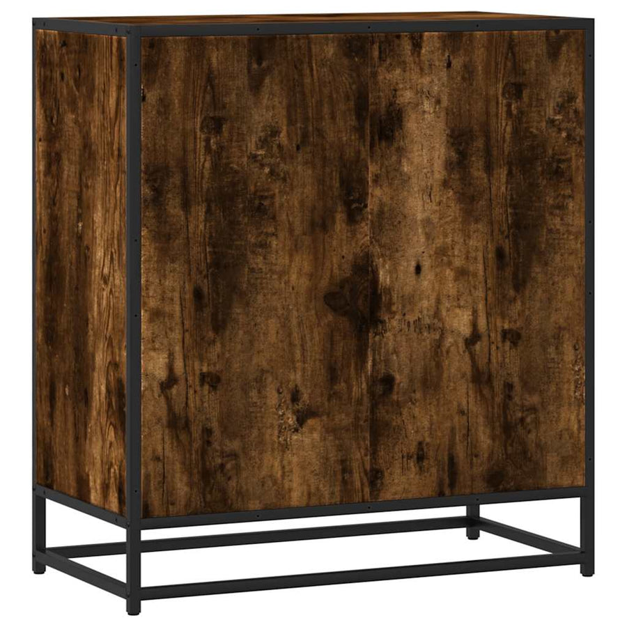 Dressoir 68x35x76 cm bewerkt hout gerookt eikenkleurig