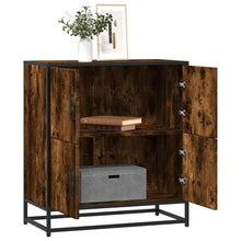 Dressoir 68x35x76 cm bewerkt hout gerookt eikenkleurig