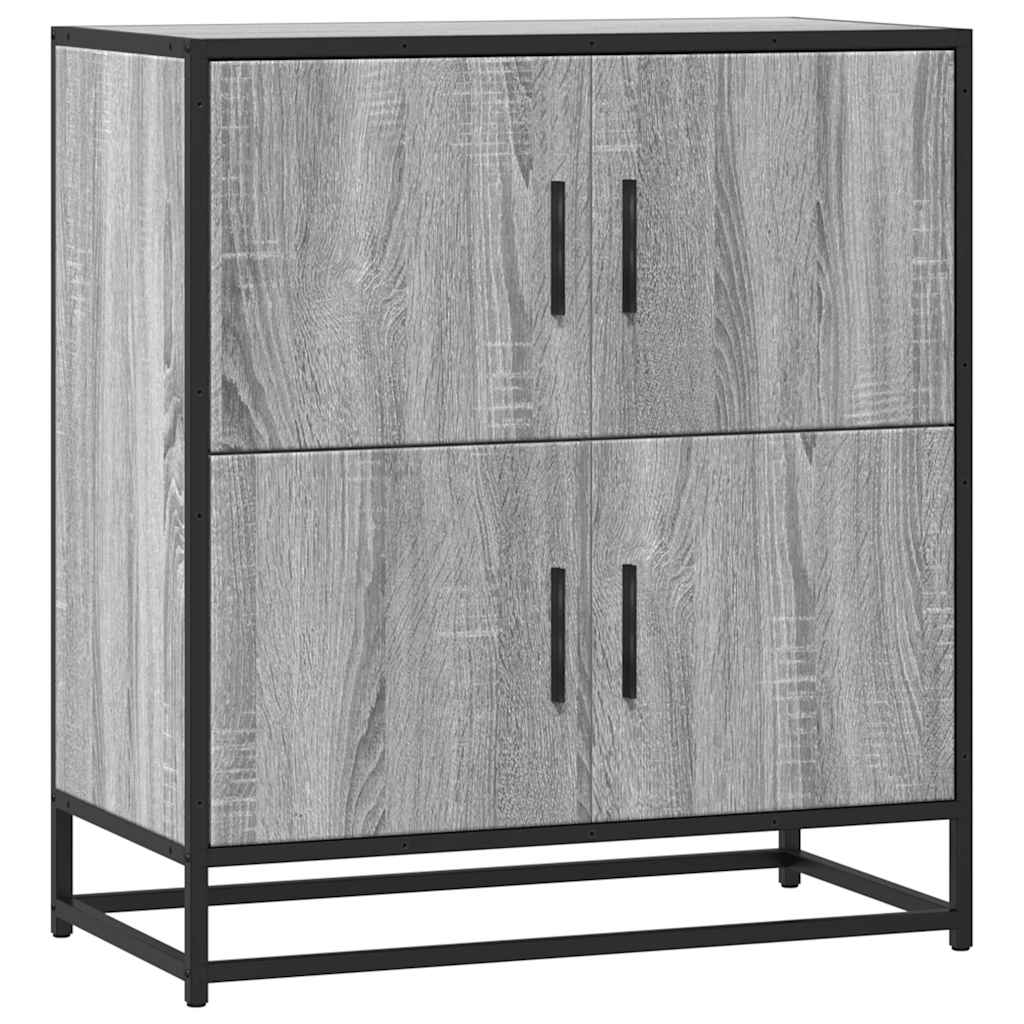 Dressoir 68x35x76 cm bewerkt hout grijs sonoma eikenkleurig