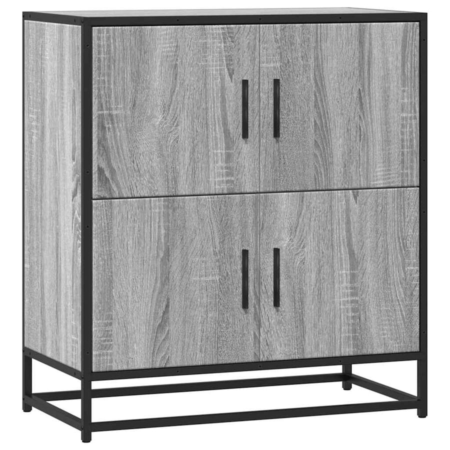 Dressoir 68x35x76 cm bewerkt hout grijs sonoma eikenkleurig