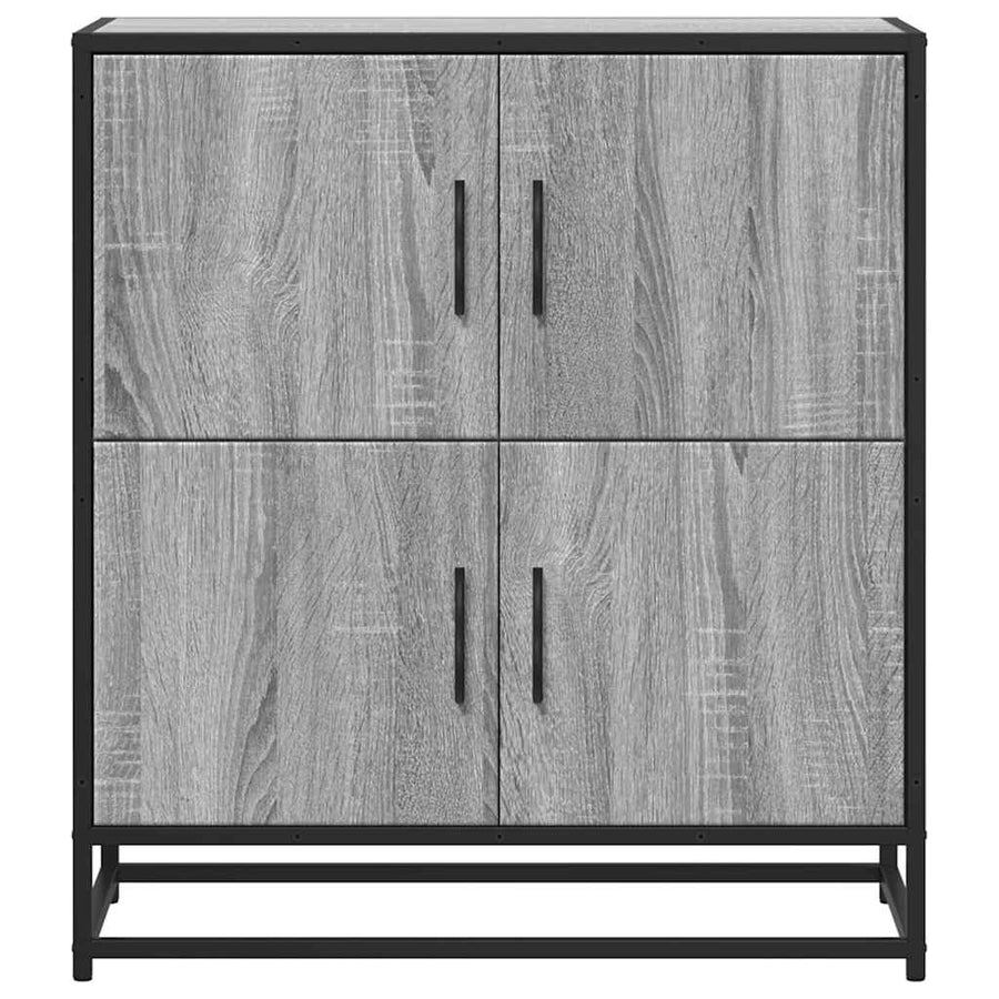 Dressoir 68x35x76 cm bewerkt hout grijs sonoma eikenkleurig