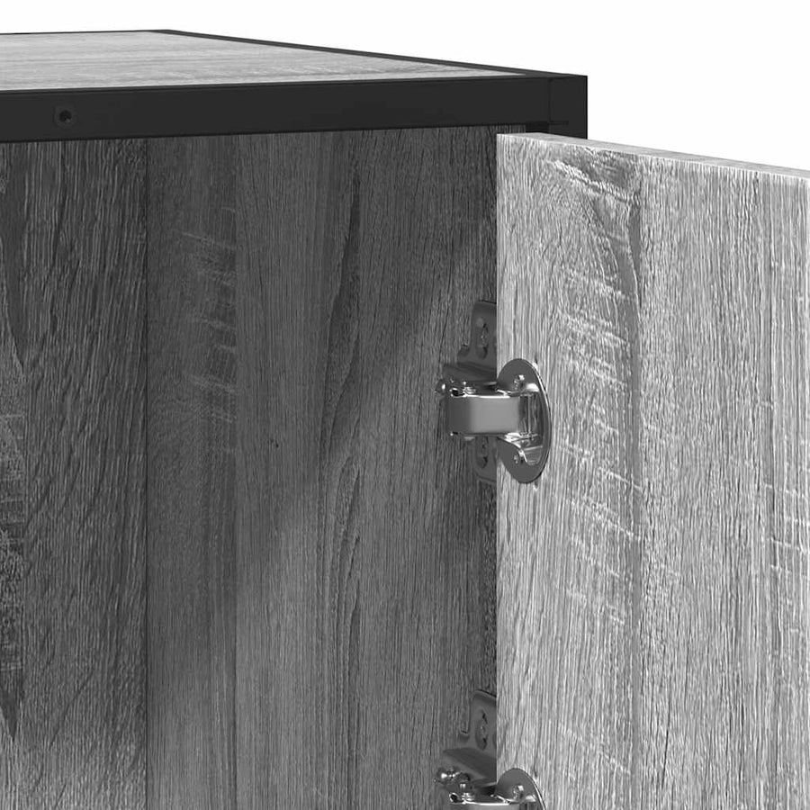 Dressoir 68x35x76 cm bewerkt hout grijs sonoma eikenkleurig