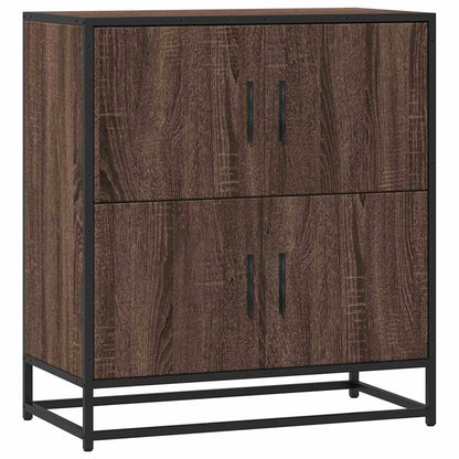 Dressoir 68x35x76 cm bewerkt hout bruin eikenkleur