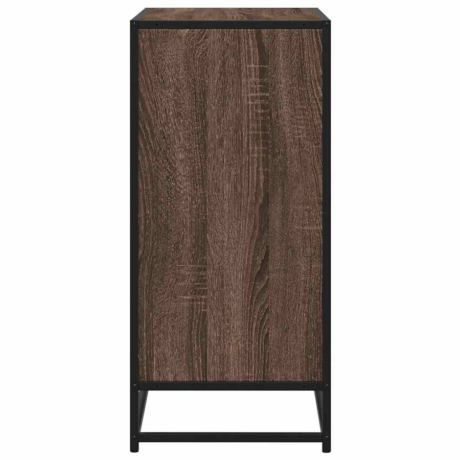 Dressoir 68x35x76 cm bewerkt hout bruin eikenkleur