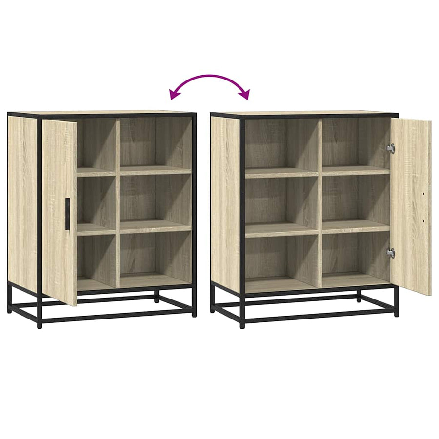 Dressoir 62x35x76 cm bewerkt hout sonoma eikenkleurig