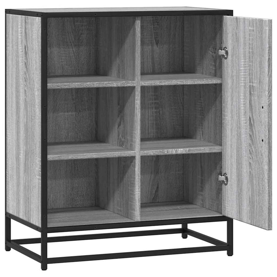 Dressoir 62x35x76 cm bewerkt hout grijs sonoma eikenkleurig