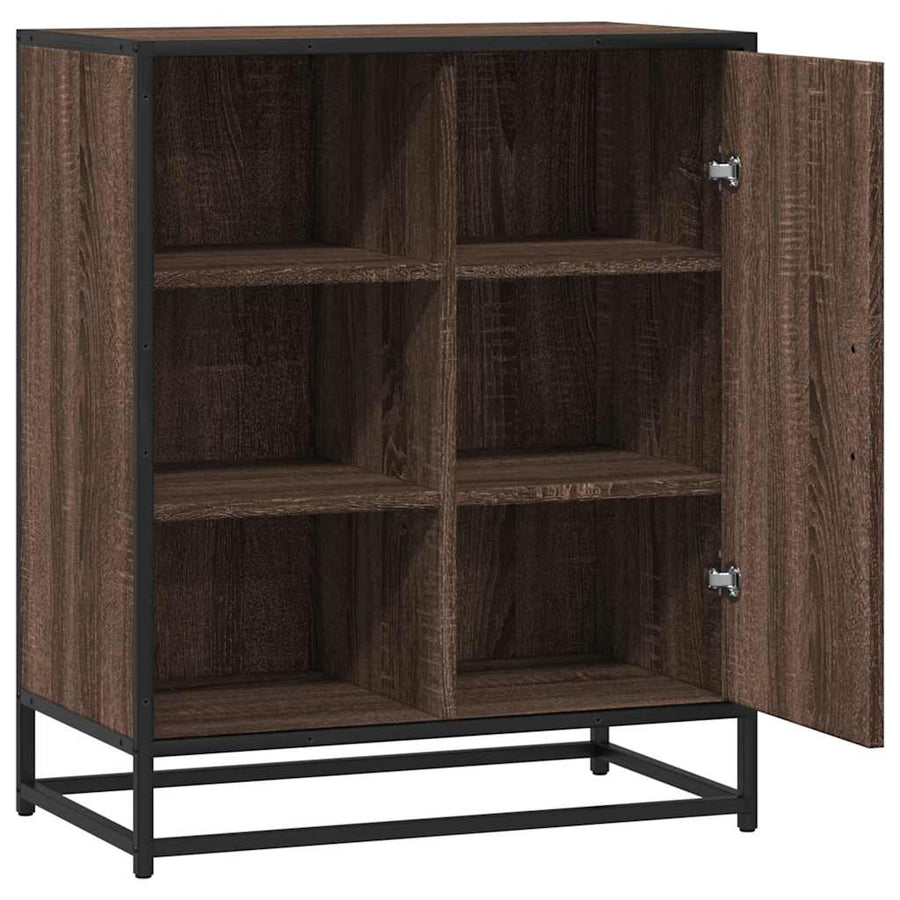 Dressoir 62x35x76 cm bewerkt hout bruin eikenkleur