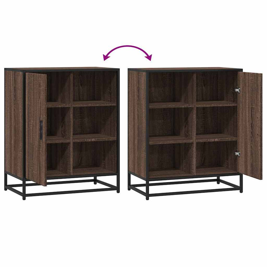 Dressoir 62x35x76 cm bewerkt hout bruin eikenkleur