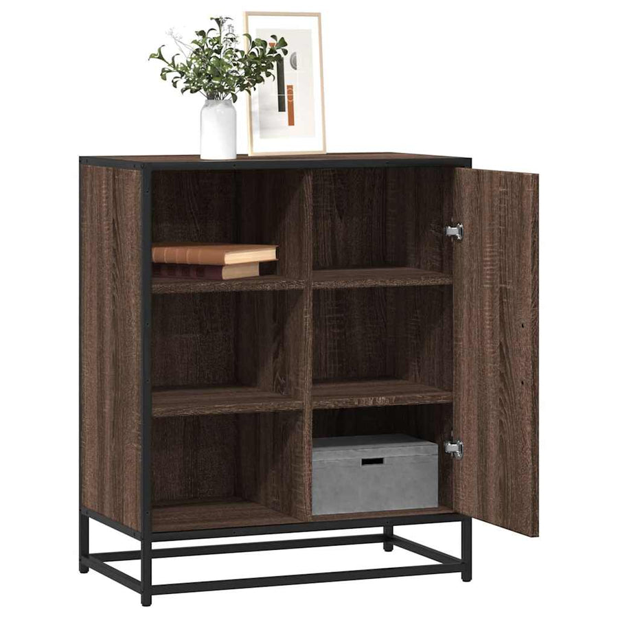 Dressoir 62x35x76 cm bewerkt hout bruin eikenkleur