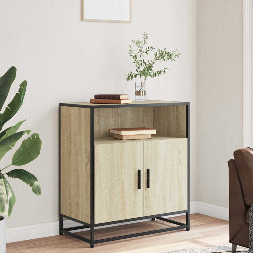 Dressoir 68x35x76 cm bewerkt hout sonoma eikenkleurig