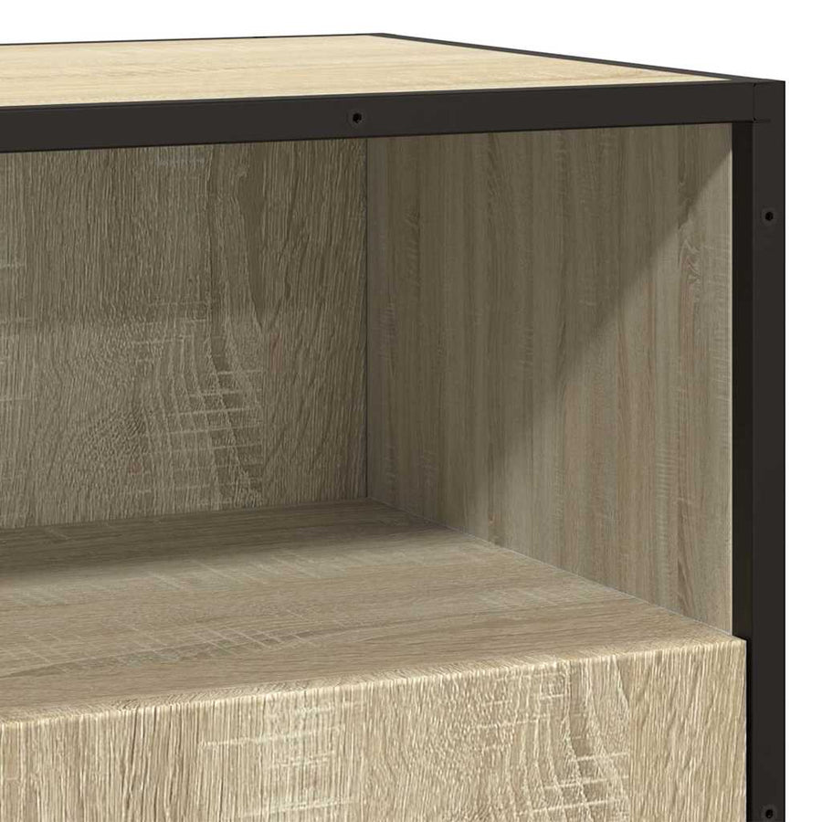 Dressoir 68x35x76 cm bewerkt hout sonoma eikenkleurig