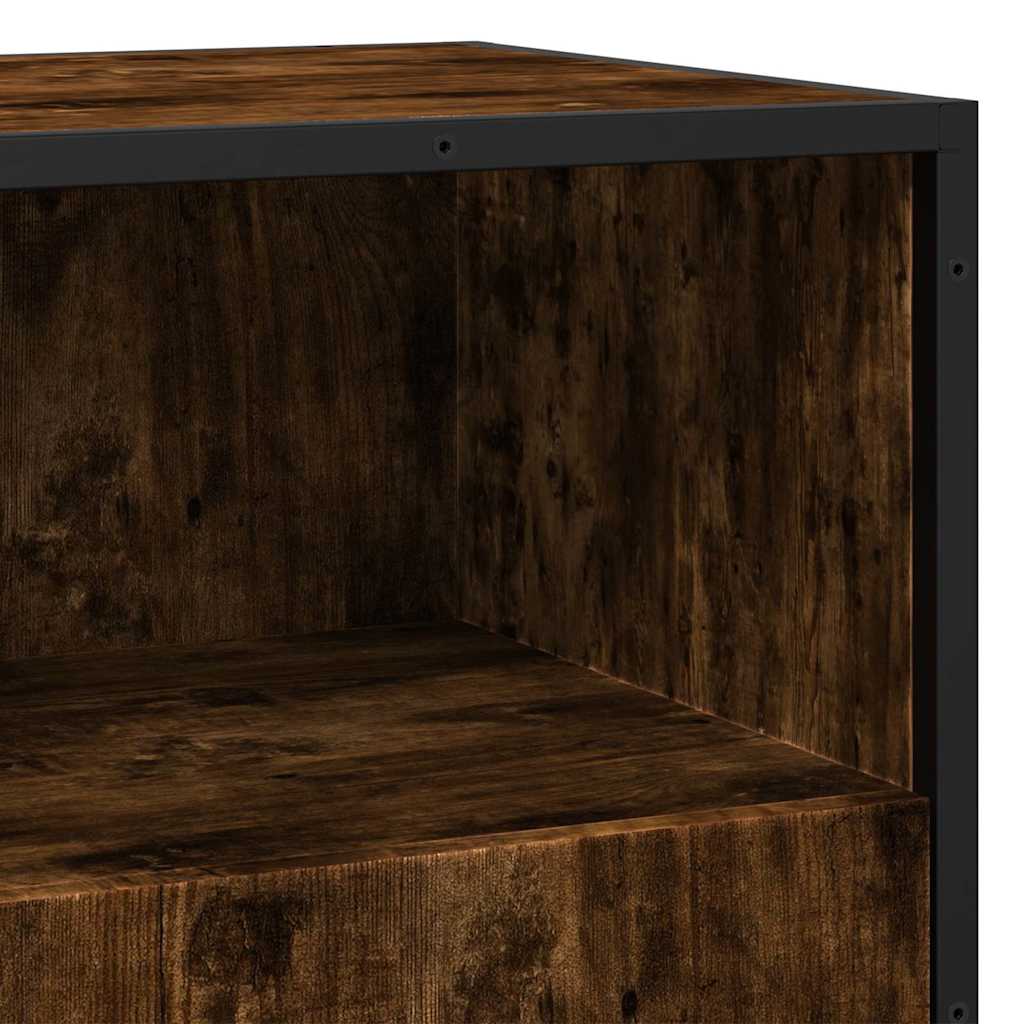 Dressoir 68x35x76 cm bewerkt hout gerookt eikenkleurig