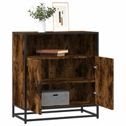 Sideboard 68x35x76 cm carved wood smoked oak look
