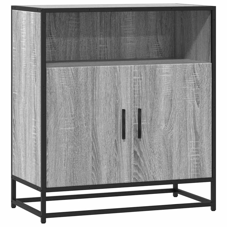 Dressoir 68x35x76 cm bewerkt hout grijs sonoma eikenkleurig