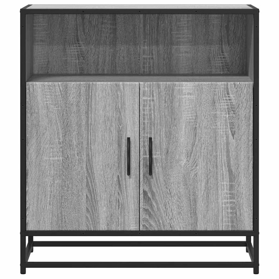 Dressoir 68x35x76 cm bewerkt hout grijs sonoma eikenkleurig