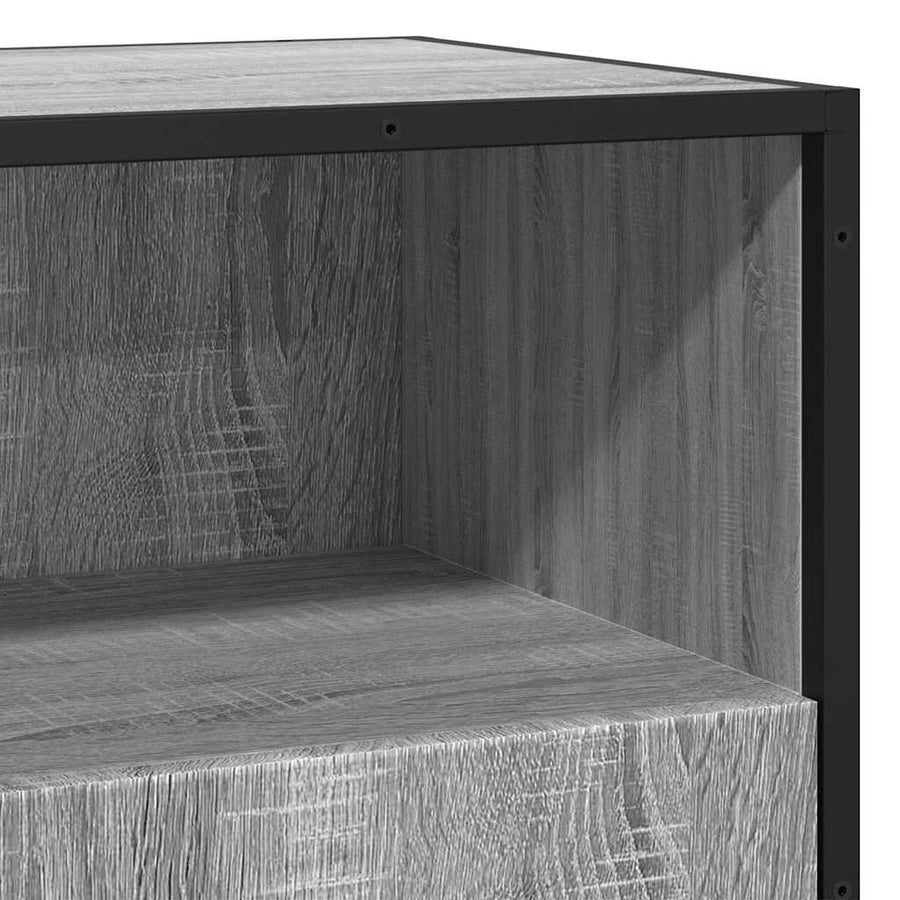 Dressoir 68x35x76 cm bewerkt hout grijs sonoma eikenkleurig