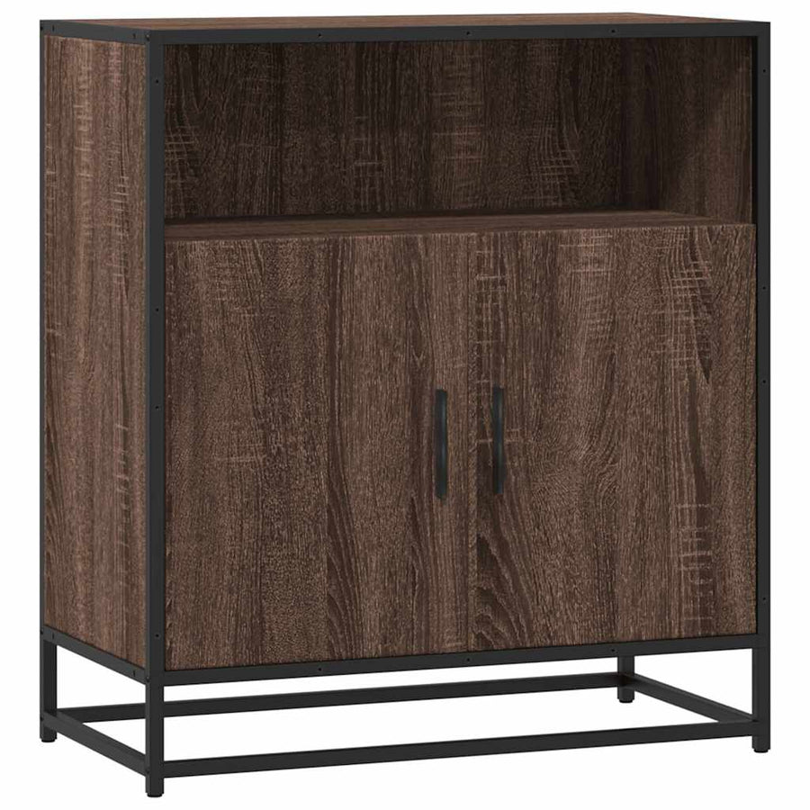 Dressoir 68x35x76 cm bewerkt hout bruin eikenkleur