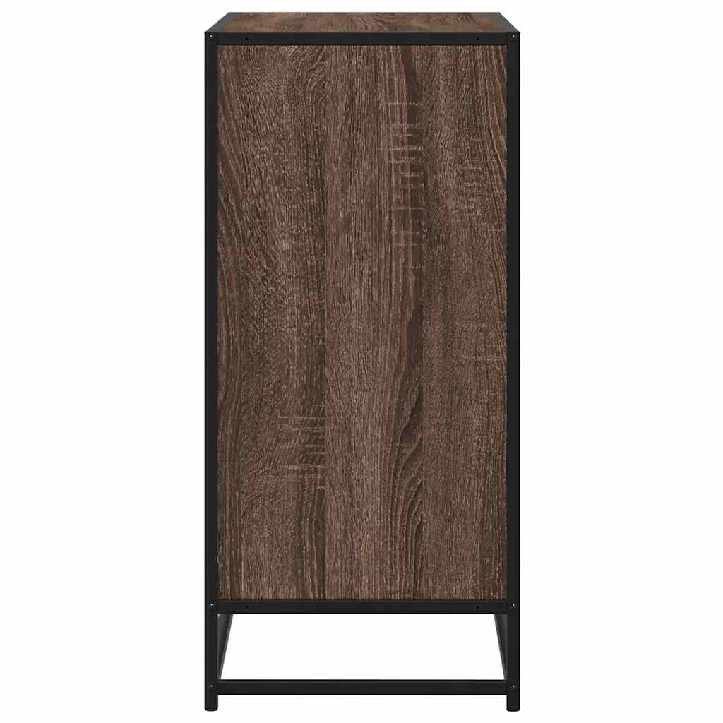 Dressoir 68x35x76 cm bewerkt hout bruin eikenkleur