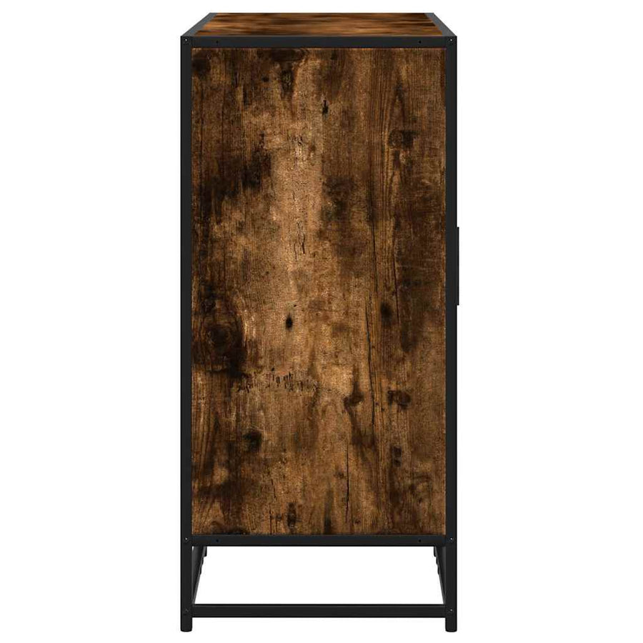 Dressoir 94x35x76 cm bewerkt hout gerookt eikenkleurig